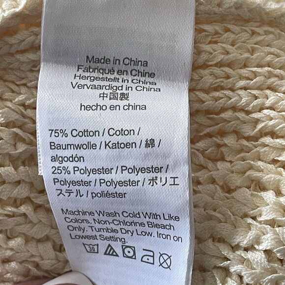 J. Crew Women's Size 3X Cream Sweater Vest Pullover Knit Sleeveless Top Preppy - Picture 12 of 12